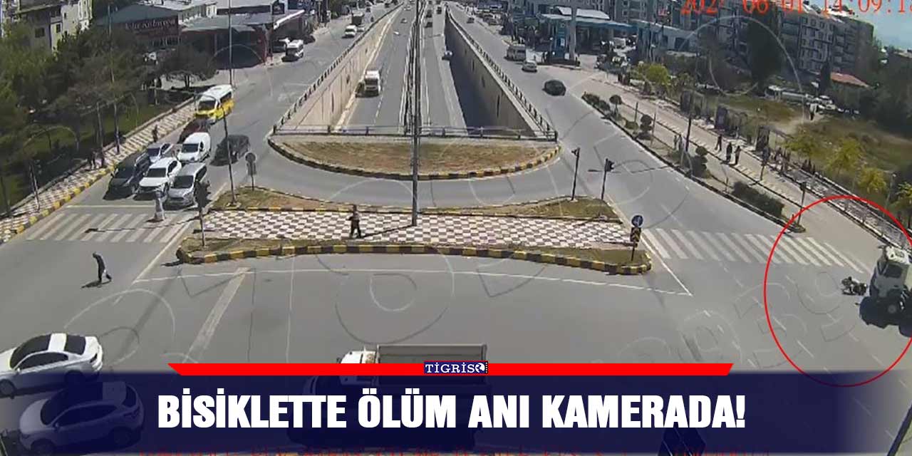 VİDEO - Bisiklette ölüm anı kamerada!
