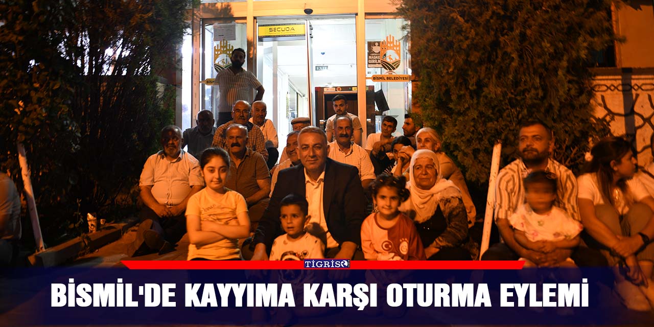 Bismil'de kayyıma karşı oturma eylemi