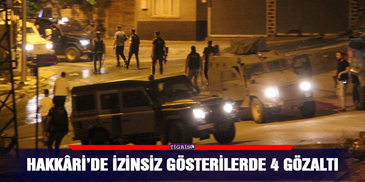 Hakkâri’de izinsiz gösterilerde 4 gözaltı
