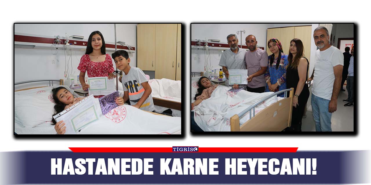 Hastanede karne heyecanı!