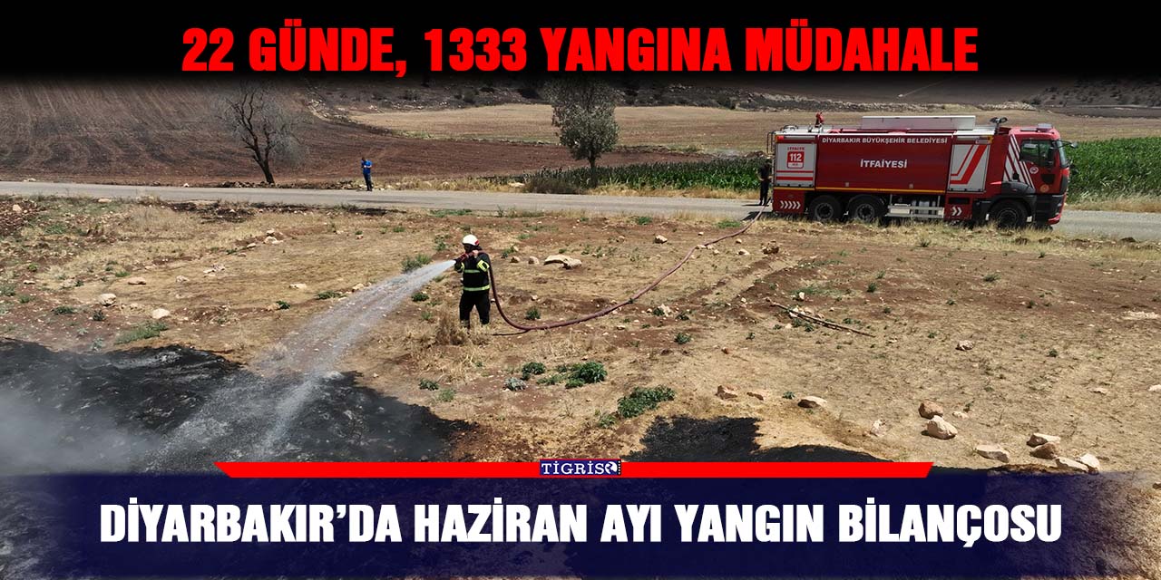 Diyarbakır’da Haziran ayı yangın bilançosu