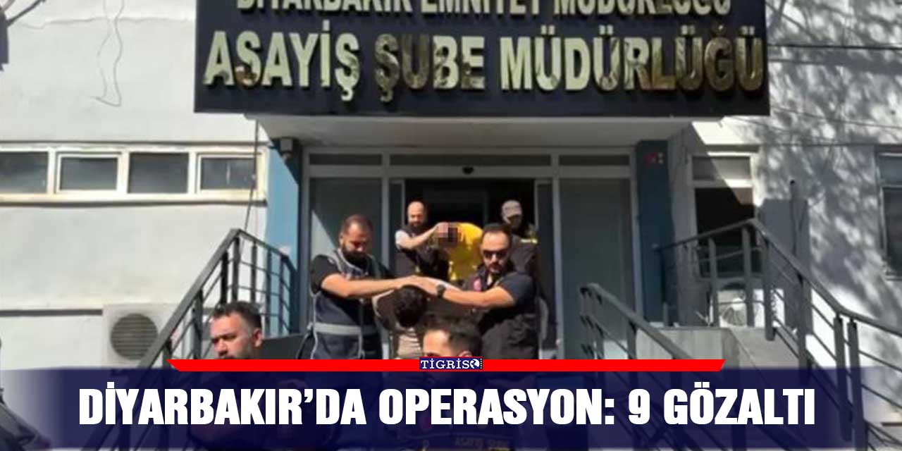 Diyarbakır’da operasyon: 9 gözaltı
