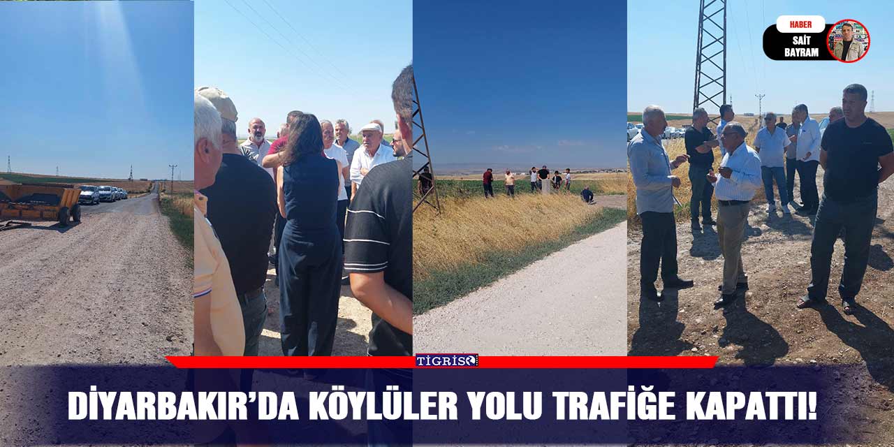 Diyarbakır’da Köylüler yolu trafiğe kapattı!