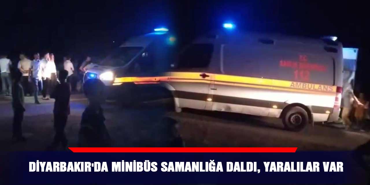 Diyarbakır'da minibüs samanlığa daldı, yaralılar var