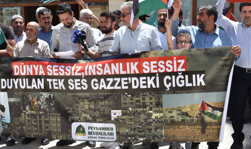 Şırnak'ta Gazze protestosu