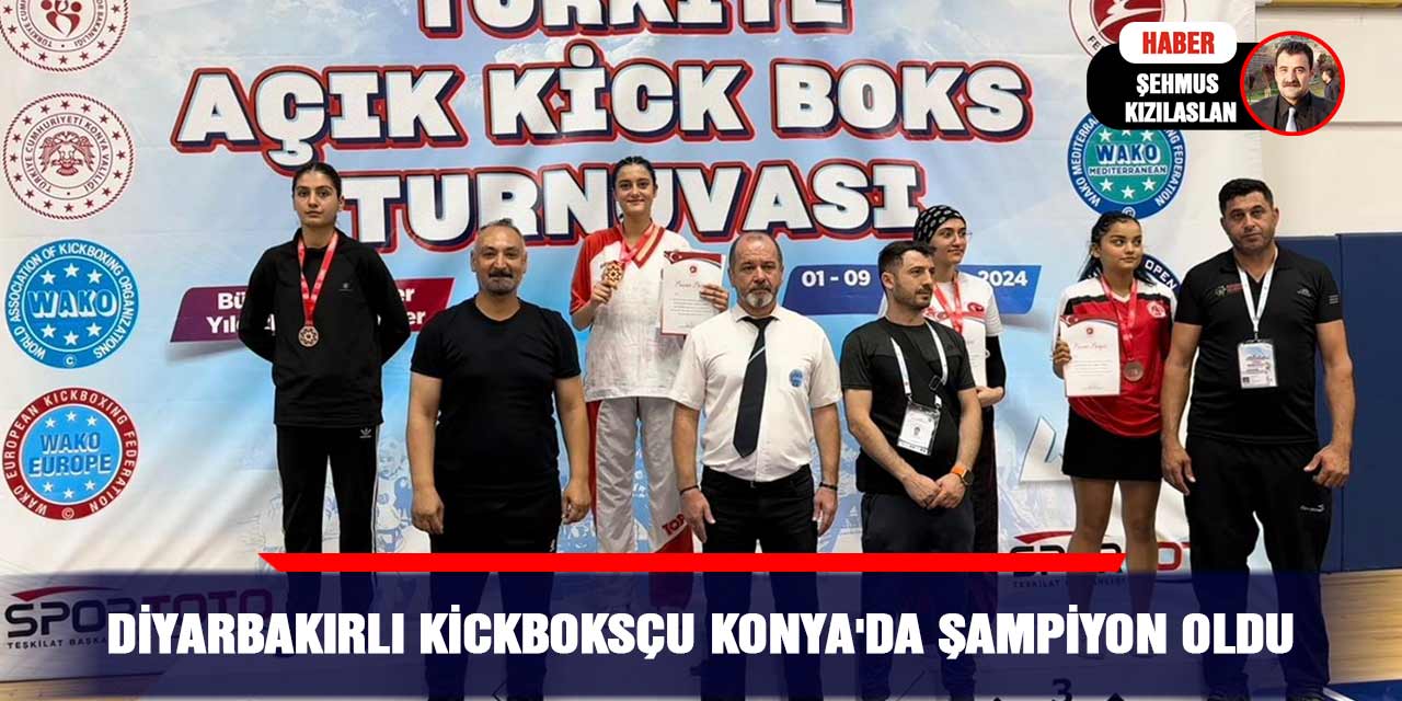 Diyarbakırlı KickBoksçu Konya'da şampiyon oldu