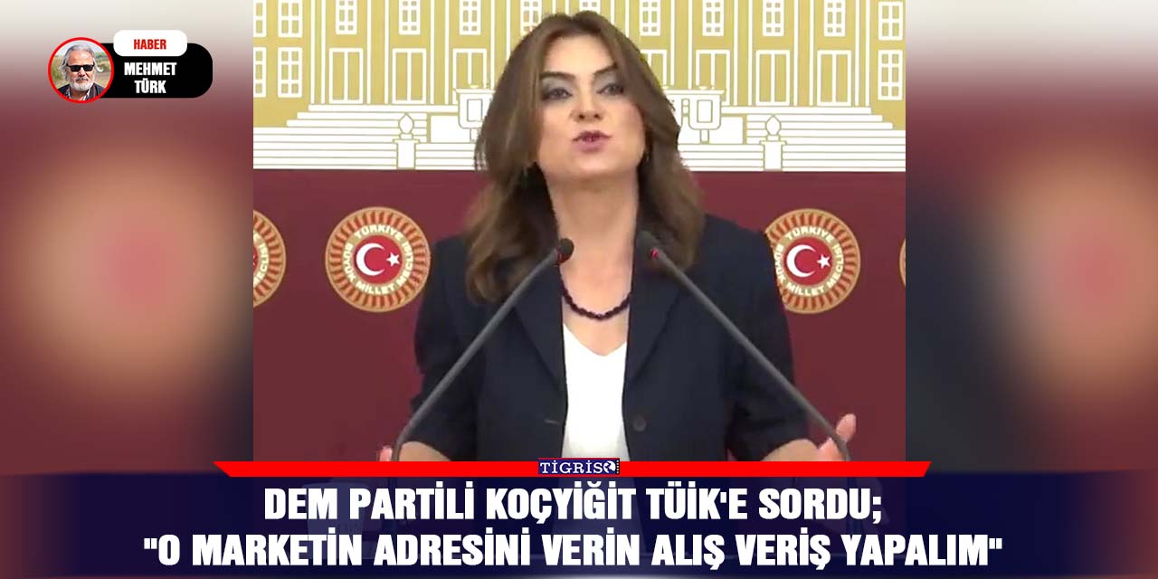 DEM Partili Koçyiğit TÜİK'e sordu;    "O marketin adresini verin alışveriş yapalım"