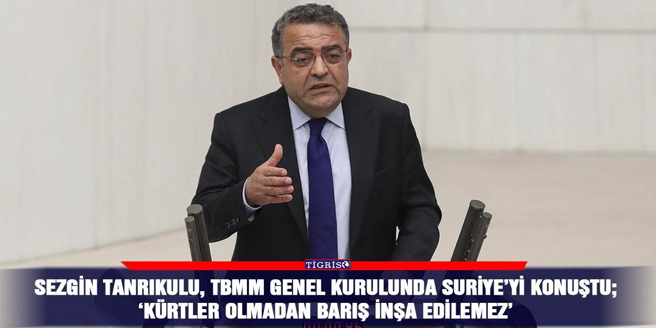 VİDEO - Sezgin Tanrıkulu, TBMM Genel Kurulunda Suriye’yi konuştu;‘ Kürtler olmadan barış inşa edilemez’