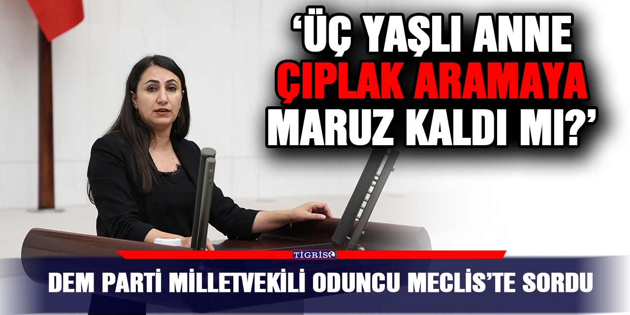 DEM Parti Batman Milletvekili Oduncu Meclis’te sordu; ‘Üç yaşlı anne çıplak aramaya maruz kaldı mı?’
