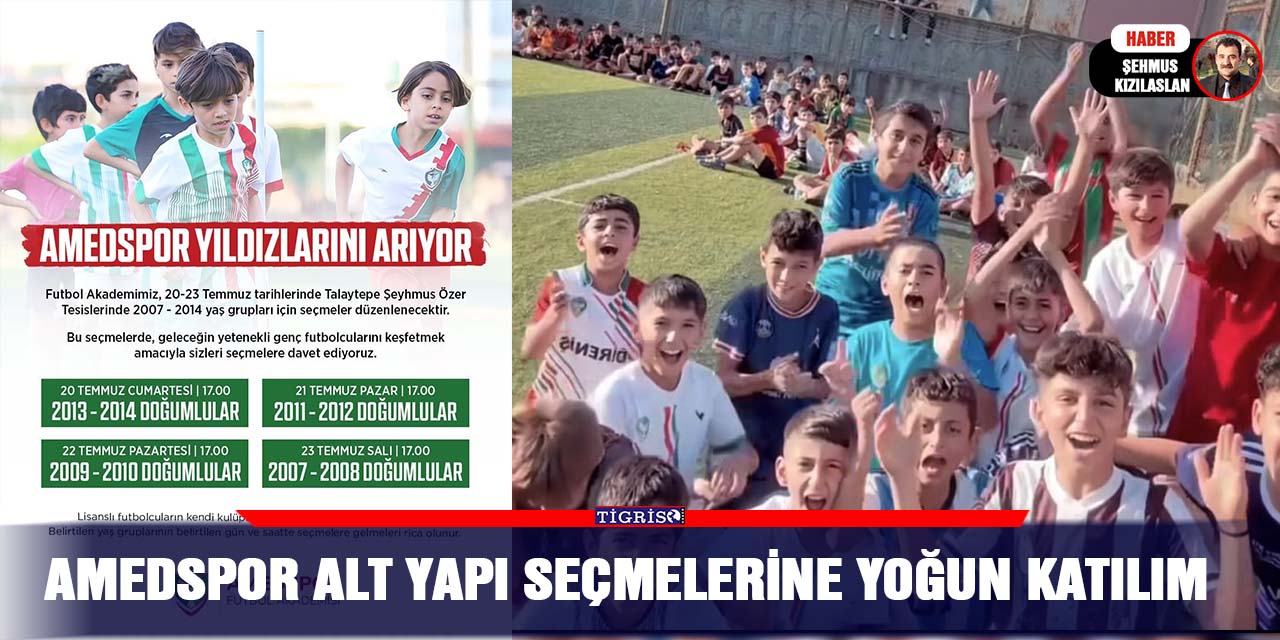 Amedspor Alt yapı seçmelerine yoğun katılım