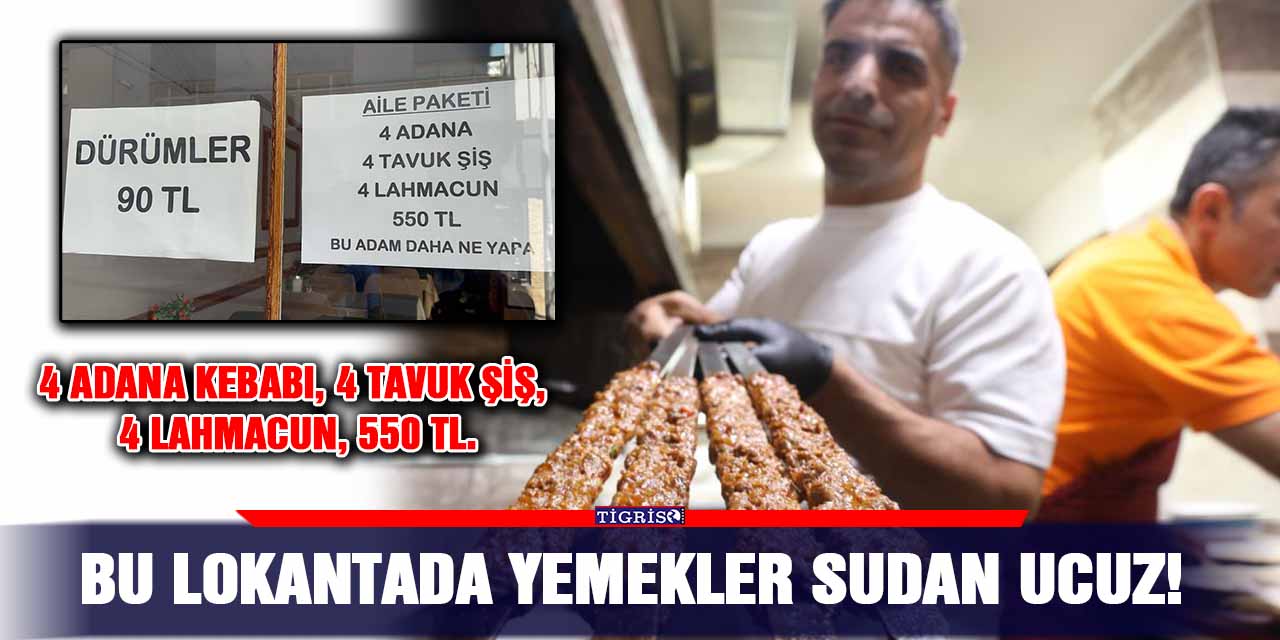 Bu lokantada yemekler sudan ucuz!