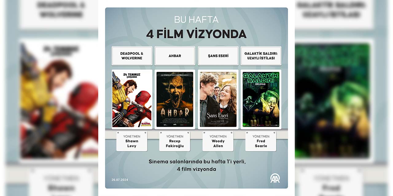 Bu hafta 4 film vizyona girecek