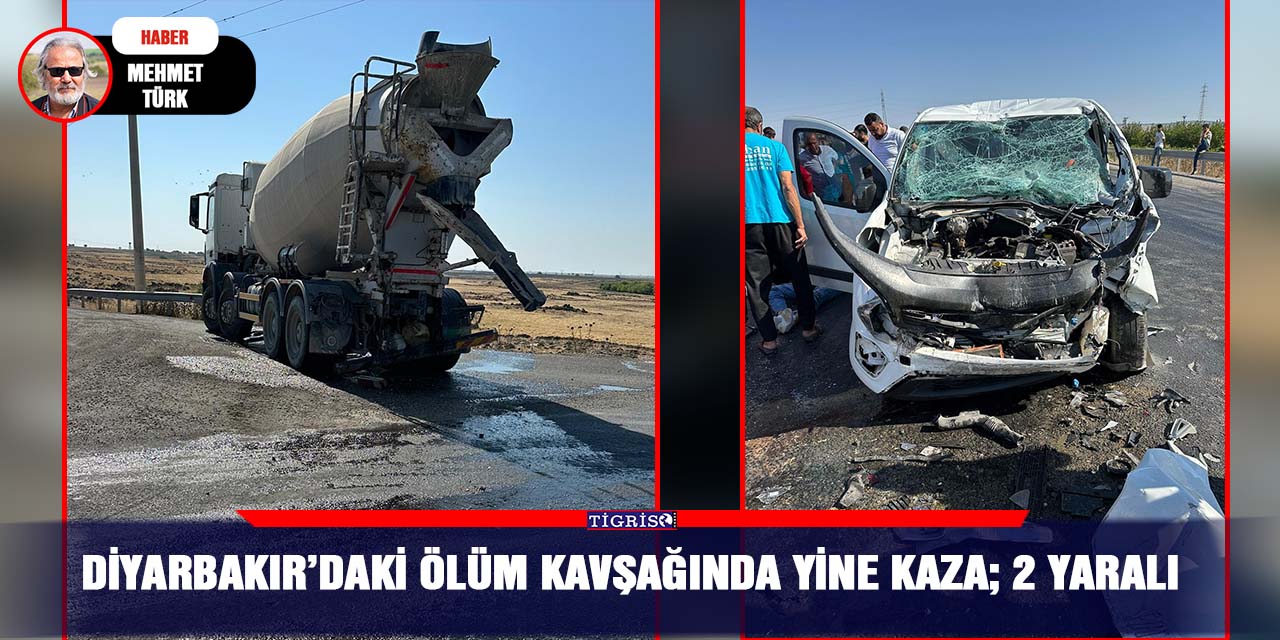 Diyarbakır’daki ölüm kavşağında yine kaza; 2 yaralı