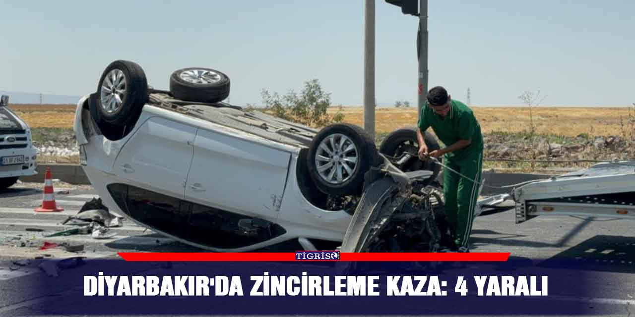 Diyarbakır'da zincirleme kaza: 4 yaralı