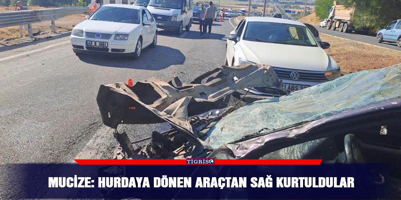 Mucize: Hurdaya dönen araçtan sağ kurtuldular
