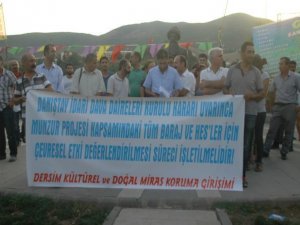 Dersim'de baraj ve HES protestosu