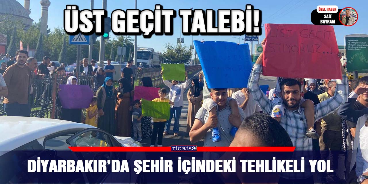 Diyarbakır’da şehir içindeki tehlikeli yol