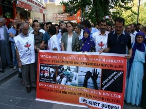 Siirt'te Şengal'a saldırılar protesto edildi