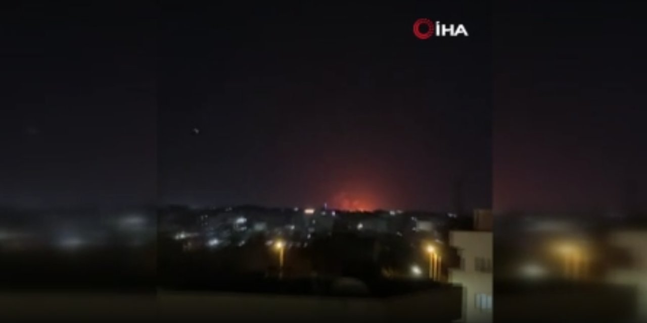 Suriye Kamışlı'daki patlamalar Nusaybin'den böyle görüntülendi