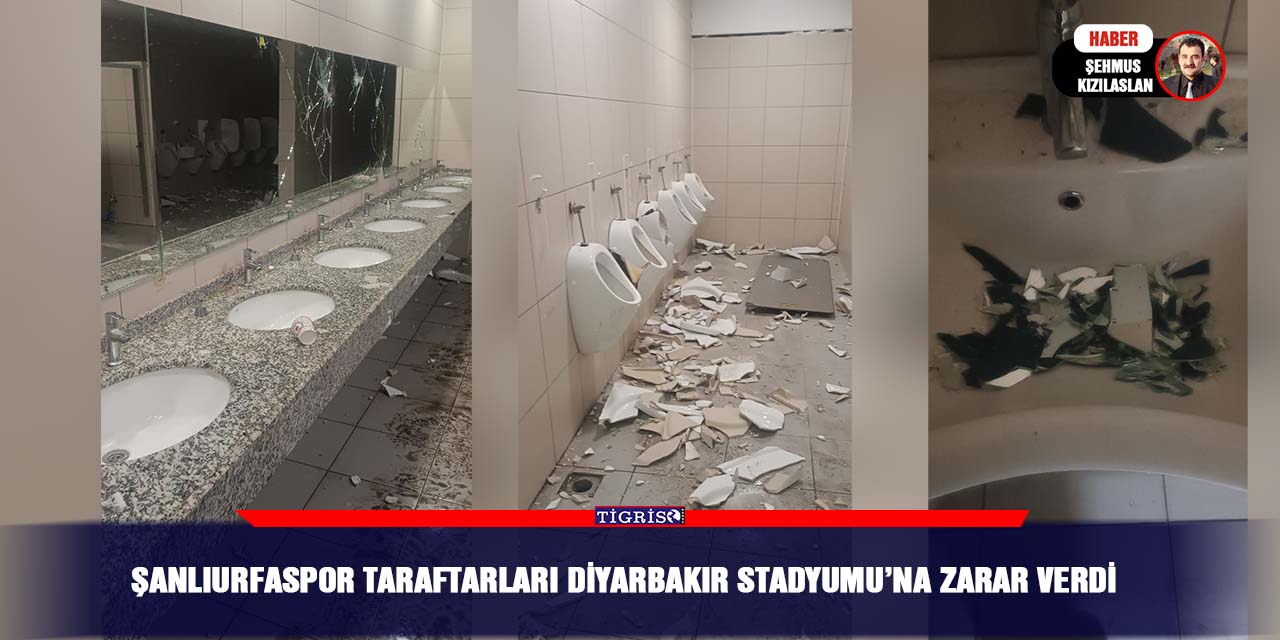 Şanlıurfaspor taraftarları Diyarbakır Stadyumu’na zarar verdi