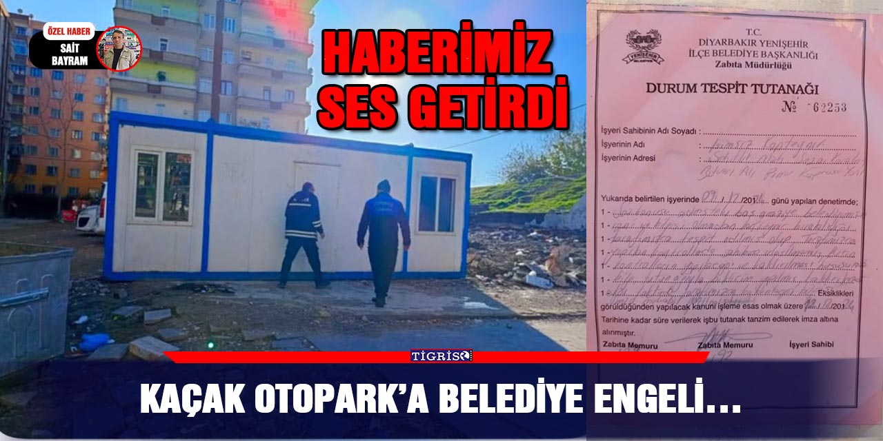 Kaçak otopark’a belediye engeli…