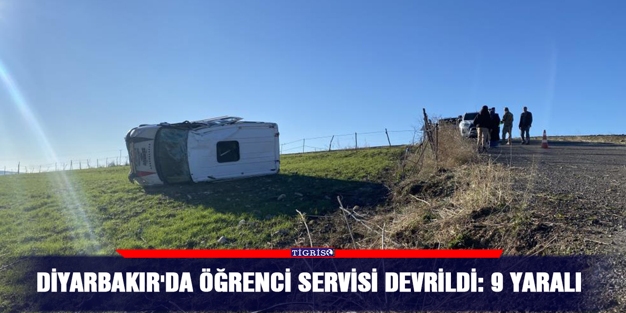 VİDEO - Diyarbakır'da öğrenci servisi devrildi: 9 yaralı