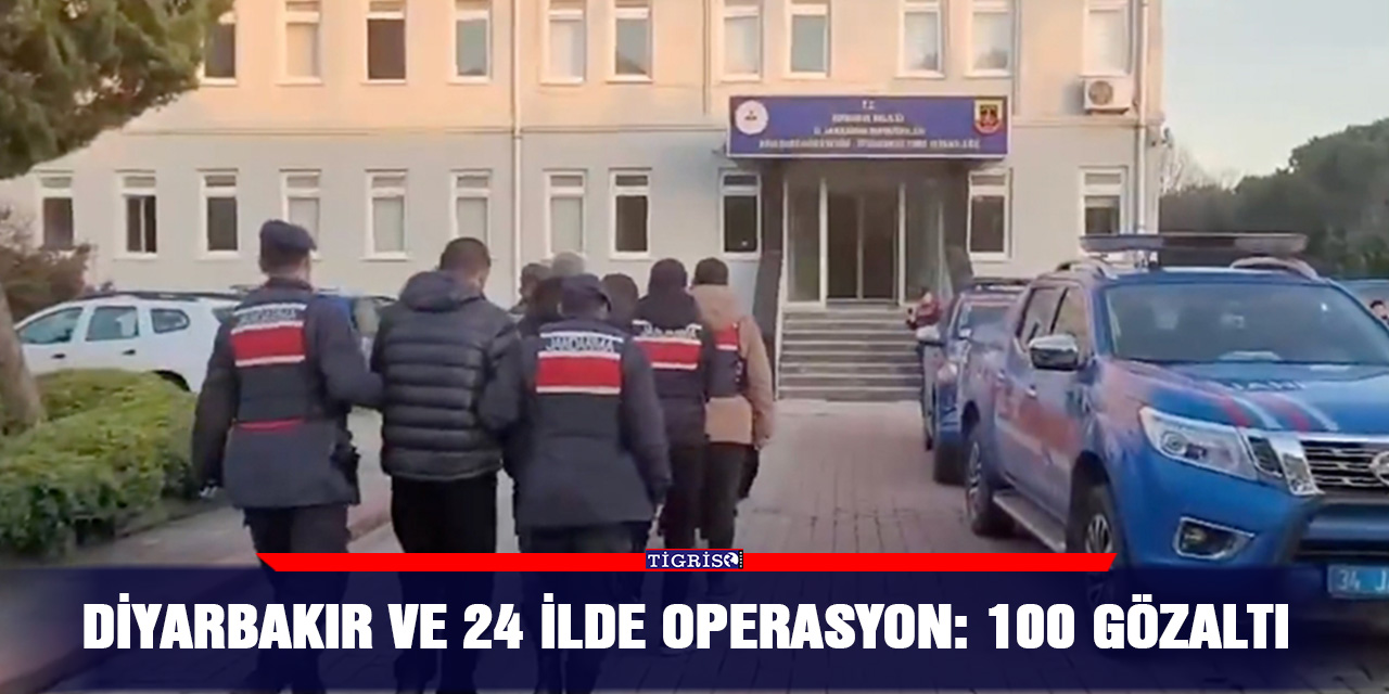 VİDEO - Diyarbakır ve 24 İlde operasyon: 100 gözaltı