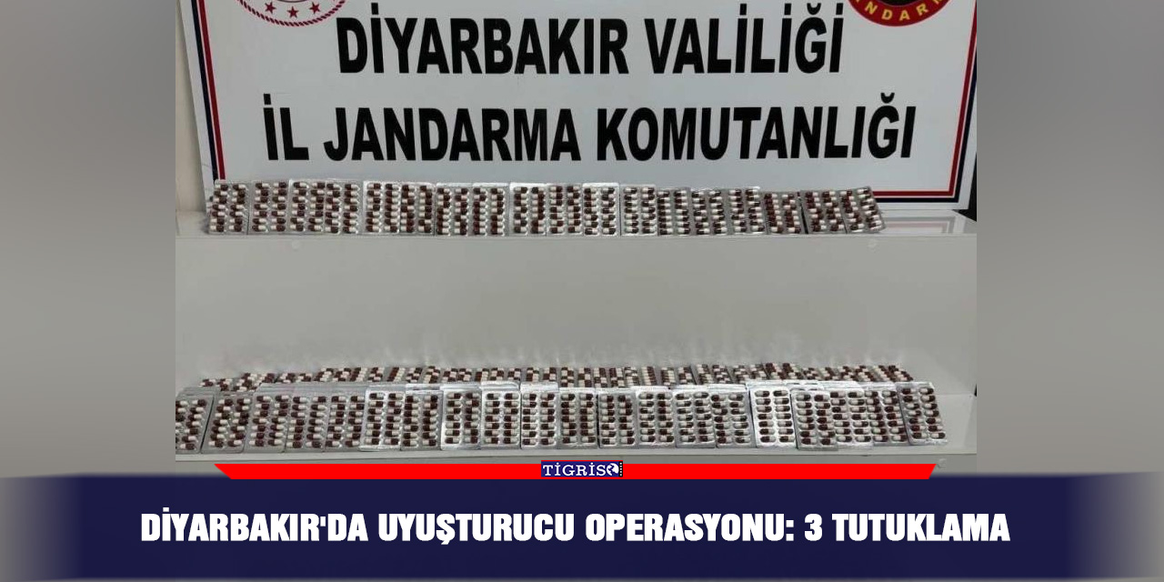 Diyarbakır'da uyuşturucu operasyonu: 3 tutuklama