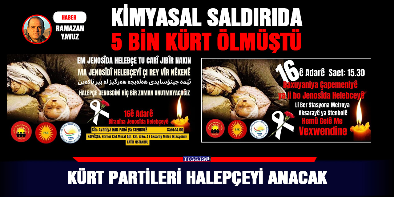 Kürt partileri Halepçeyi anacak