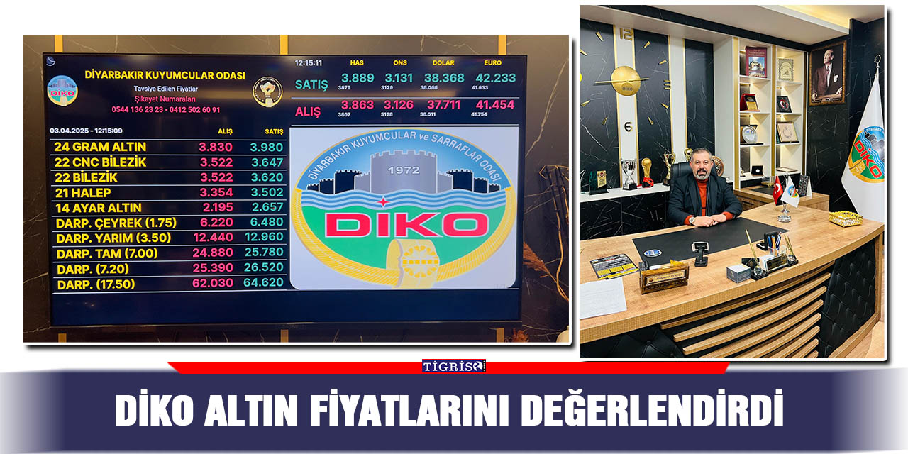 DİKO altın fiyatlarını değerlendirdi
