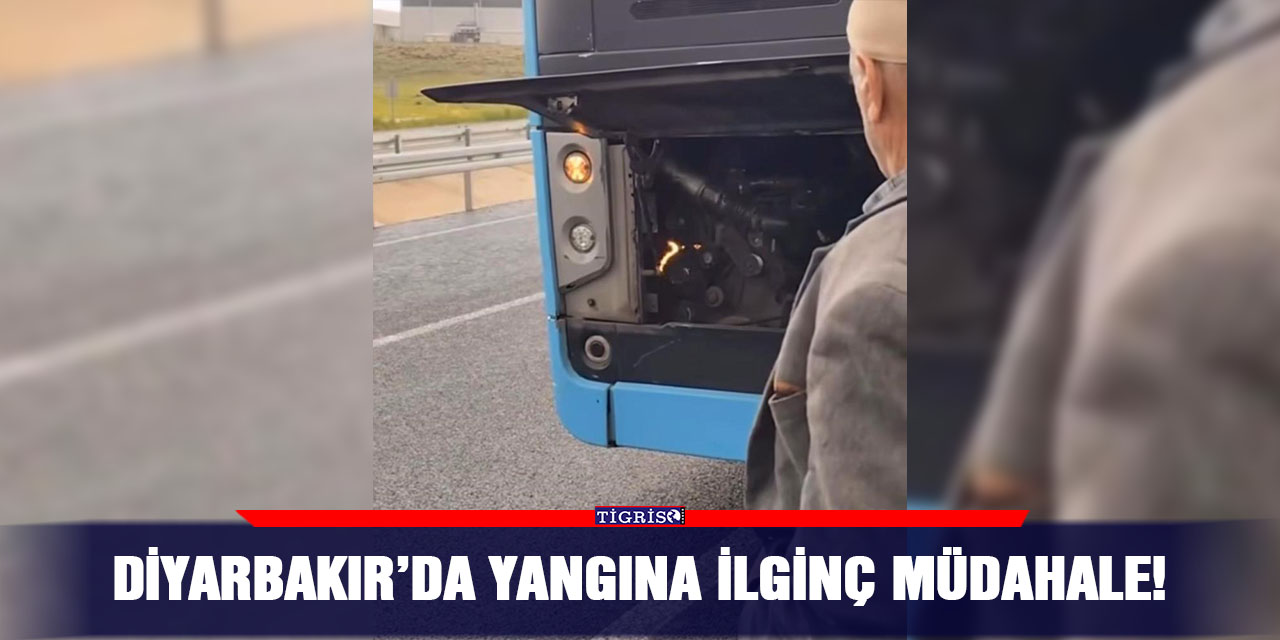 VİDEO - Diyarbakır’da yangına ilginç müdahale!