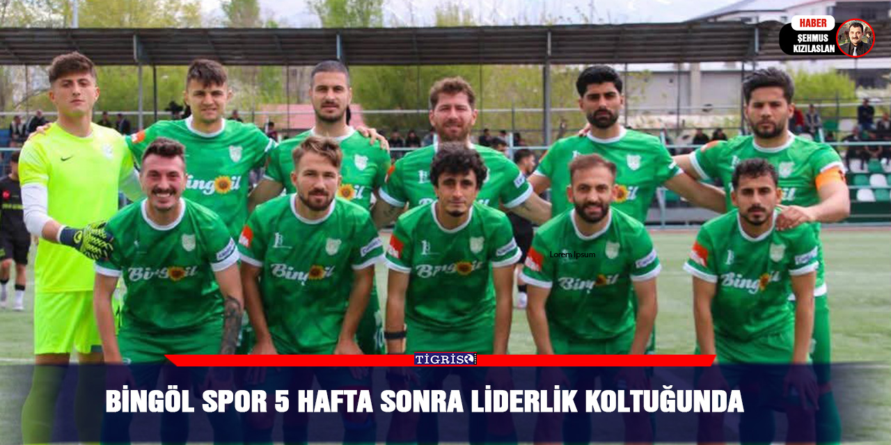Bingöl spor 5 hafta sonra liderlik koltuğunda