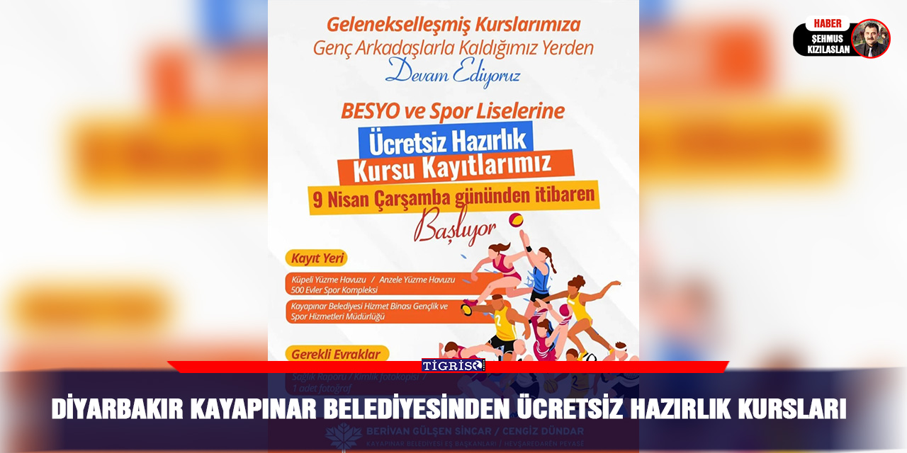 Diyarbakır Kayapınar Belediyesinden ücretsiz hazırlık kursları