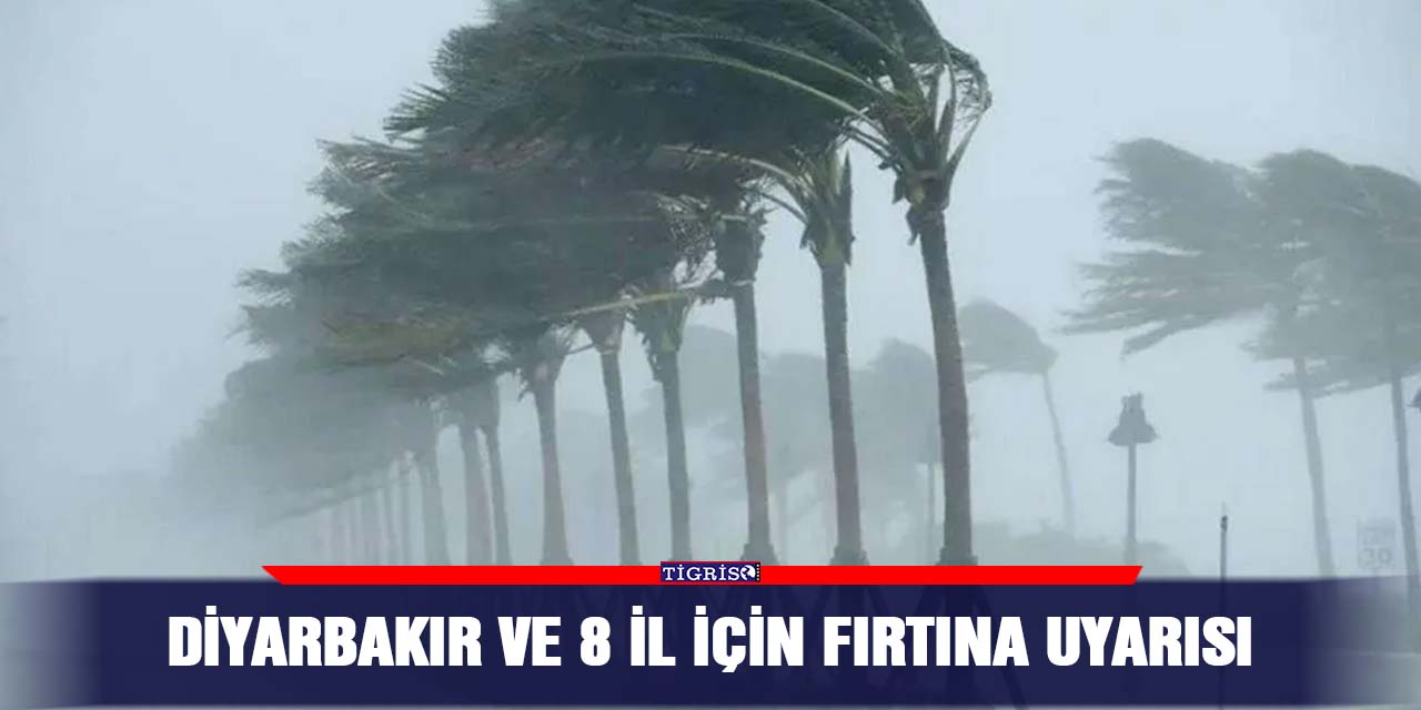 Diyarbakır ve 8 il için fırtına uyarısı