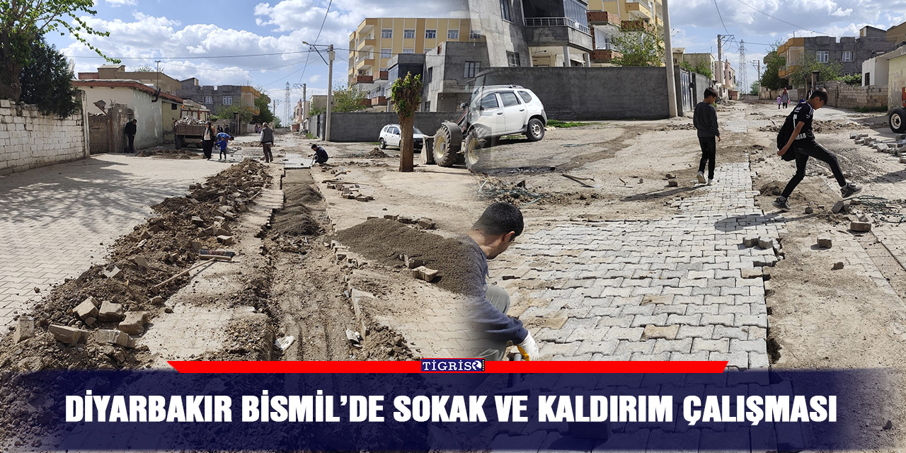 Diyarbakır Bismil’de Sokak ve kaldırım çalışması