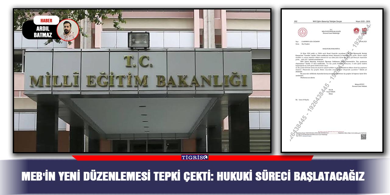 MEB'in yeni düzenlemesi tepki çekti: Hukuki süreci başlatacağız