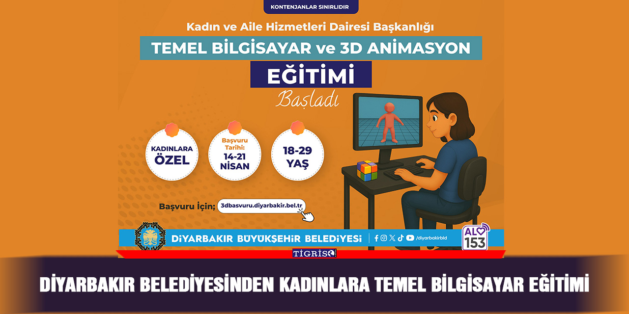 Diyarbakır belediyesinden kadınlara temel bilgisayar eğitimi
