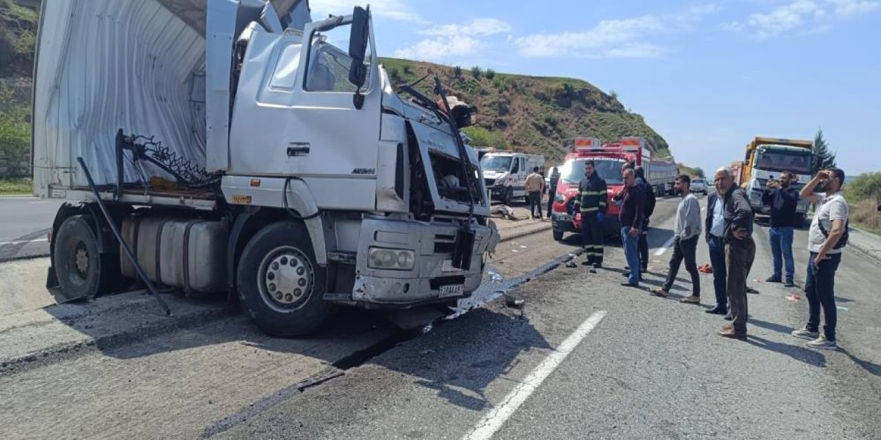 Yol çalışması yapılan bölgede kaza: 1 ölü, 1 yaralı