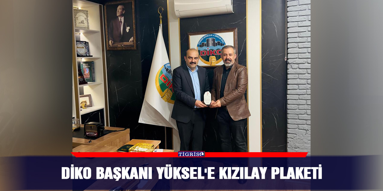 DİKO Başkanı Yüksel'e Kızılay plaketi