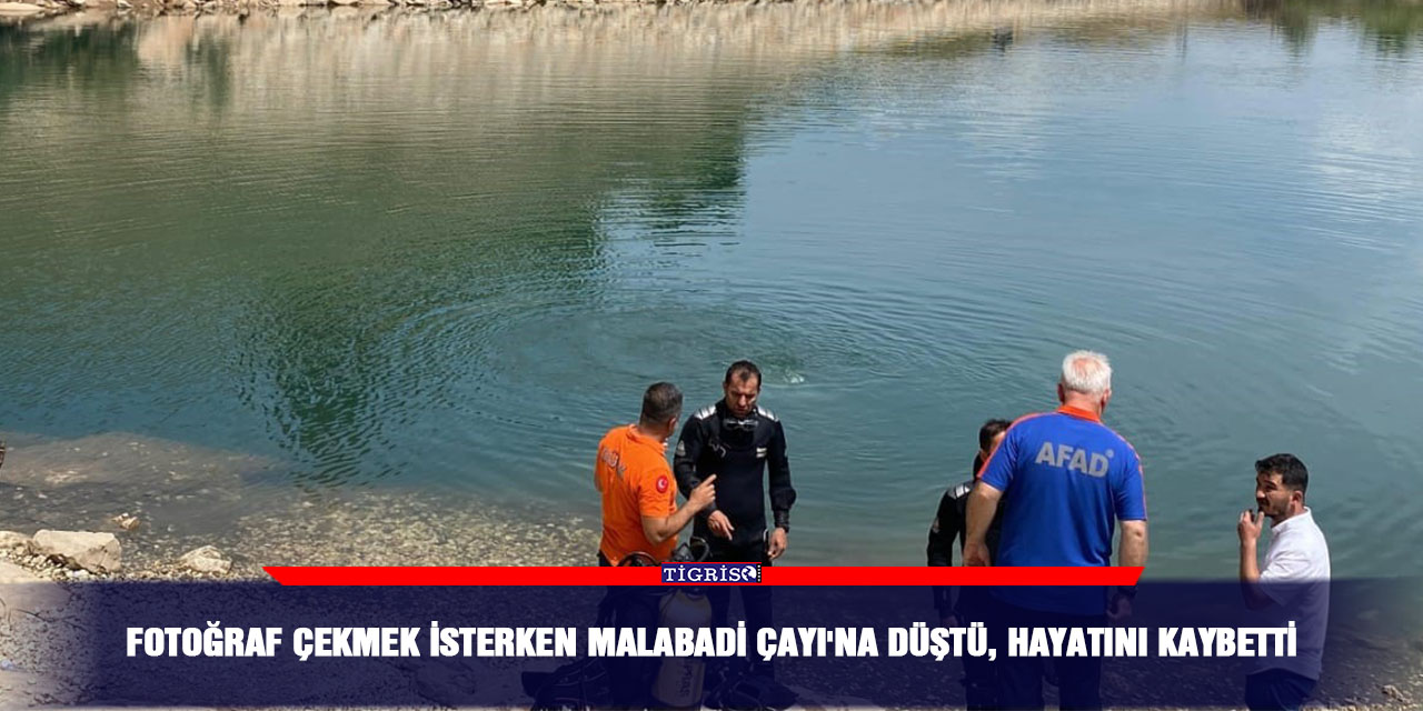 Fotoğraf çekmek isterken Malabadi Çayı'na düştü, hayatını kaybetti