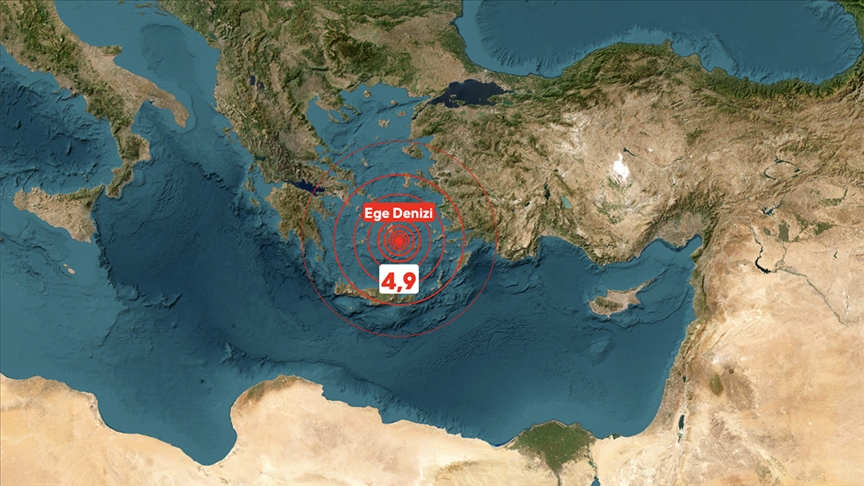 Ege Denizi’nde 4.9 büyüklüğünde deprem