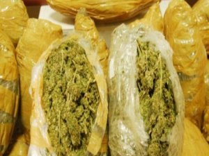 Diyarbakır'da bir araçta yapılan aramada 100 kilo esrar ele geçirildi