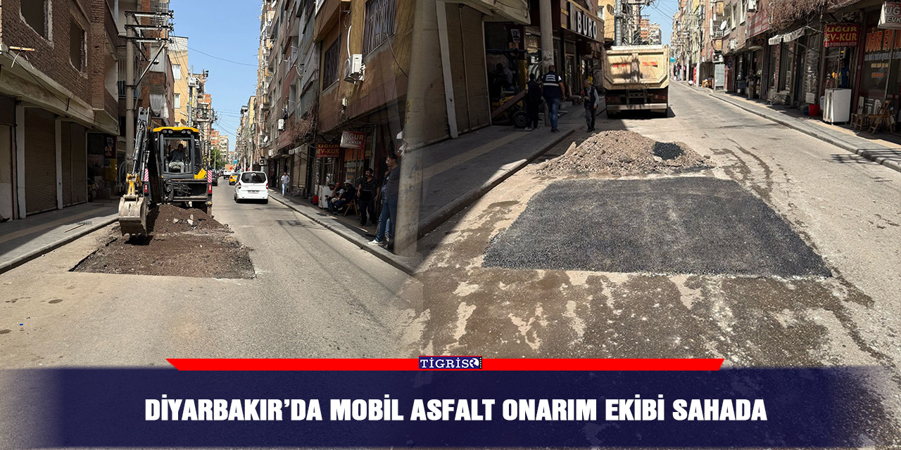 Diyarbakır’da Mobil Asfalt Onarım Ekibi sahada