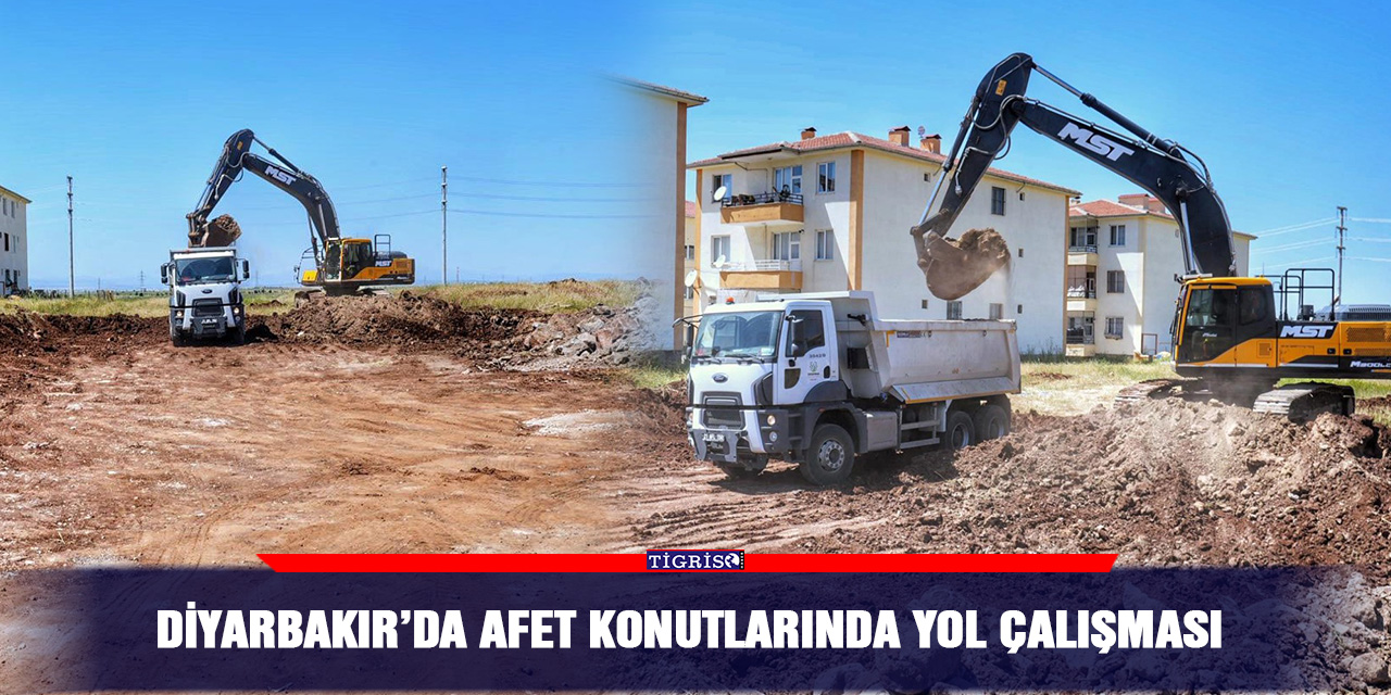 Diyarbakır’da afet konutlarında yol çalışması