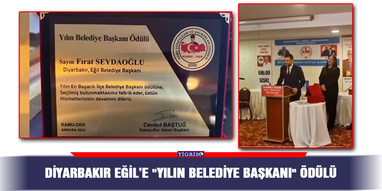 Diyarbakır Eğil’e "Yılın Belediye Başkanı" Ödülü