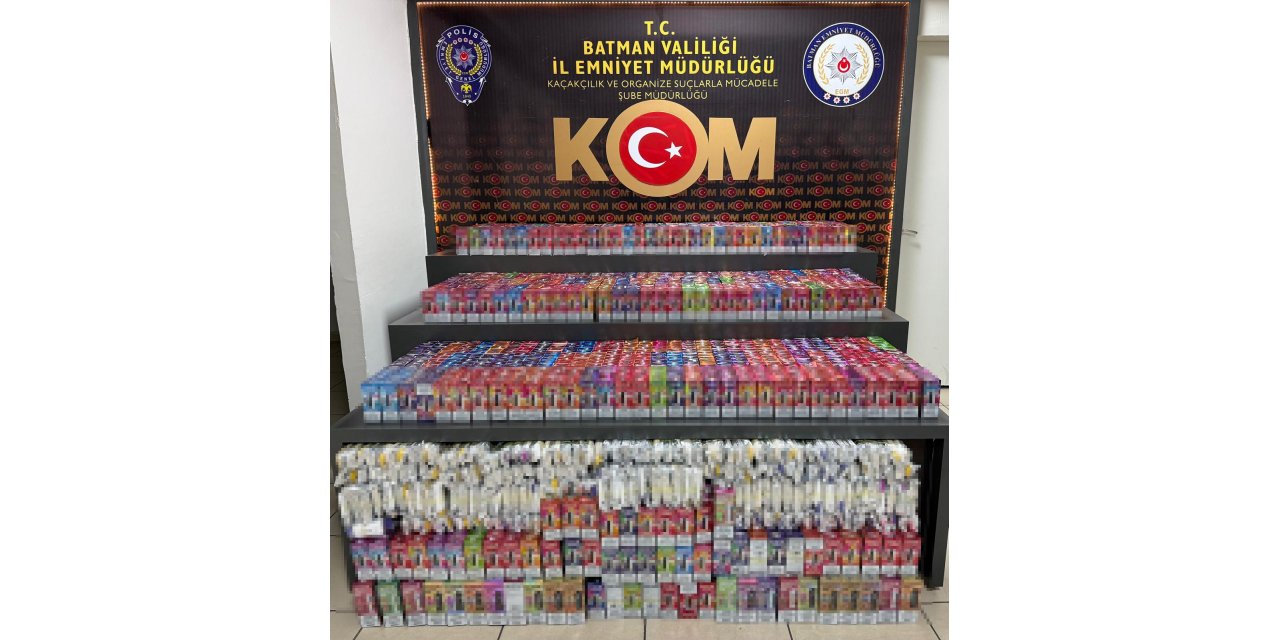 Batman’da 2 bin 100 adet kaçak elektronik sigara ele geçirildi