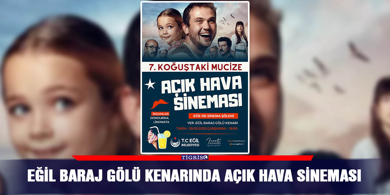 Eğil Baraj Gölü Kenarında açık hava sineması