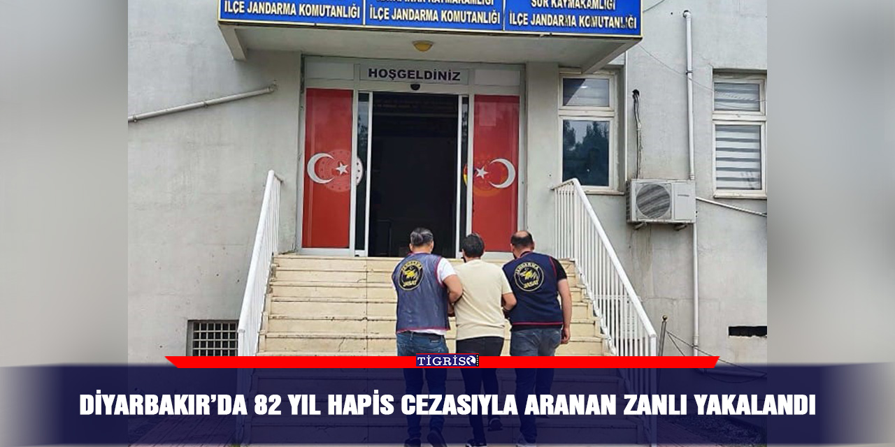 Diyarbakır’da 82 yıl hapis cezasıyla aranan zanlı yakalandı