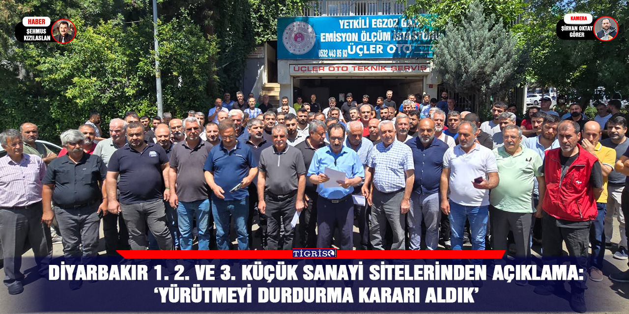 VİDEO - Diyarbakır 1. 2. ve 3. Küçük Sanayi Sitelerinden açıklama:  ‘Yürütmeyi Durdurma Kararı Aldık’