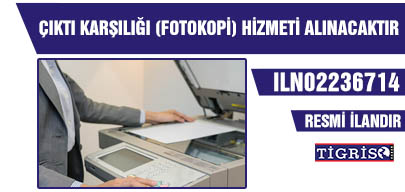 ÇIKTI KARŞILIĞI (FOTOKOPİ) HİZMETİ ALINACAKTIR